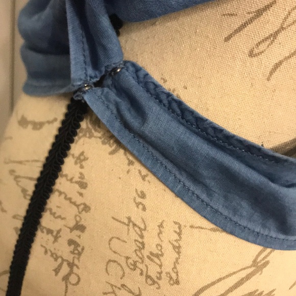 Madewell Lightweight Denim Wrap Top - Picture 4 of 7